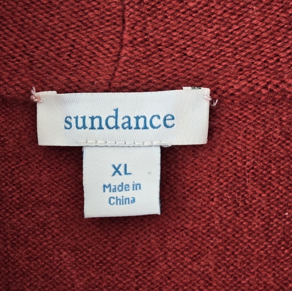 Sundance  Zadie 100% Cashmere Sweater V Neck Burnet Orange Color Size XL - Picture 5 of 14